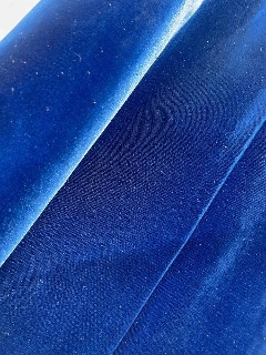 zoom immagine (Scampolo velluto liscio doppiato azzurro)