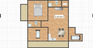 zoom immagine (Appartamento 106 mq, soggiorno, 3 camere)