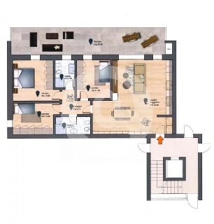 zoom immagine (Appartamento 130 mq, 3 camere, zona Campodarsego)